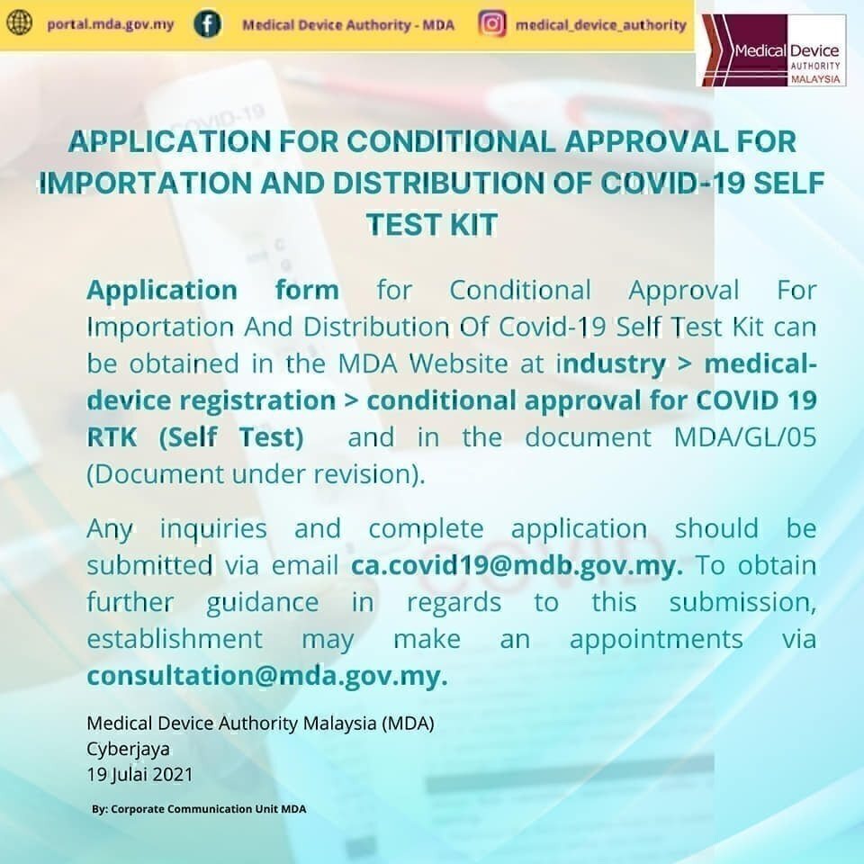 Malaysia self test kit covid 19 Malaysia: Expert